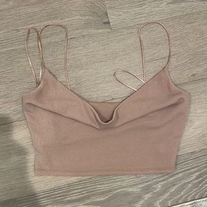 Cowl Neck Crop Top